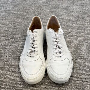 Suit Supply Men's White Leather Casual Sneakers